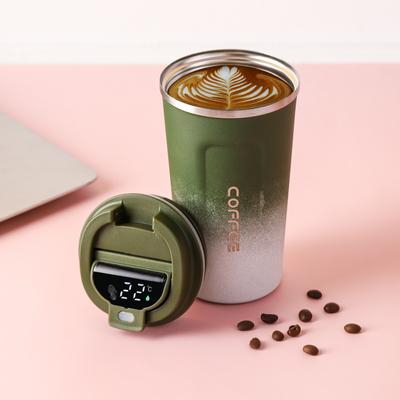 Gradient Color 304 Stainless Steel Insulated Mug Smart Display Temperature Coffee Mug Car Mug