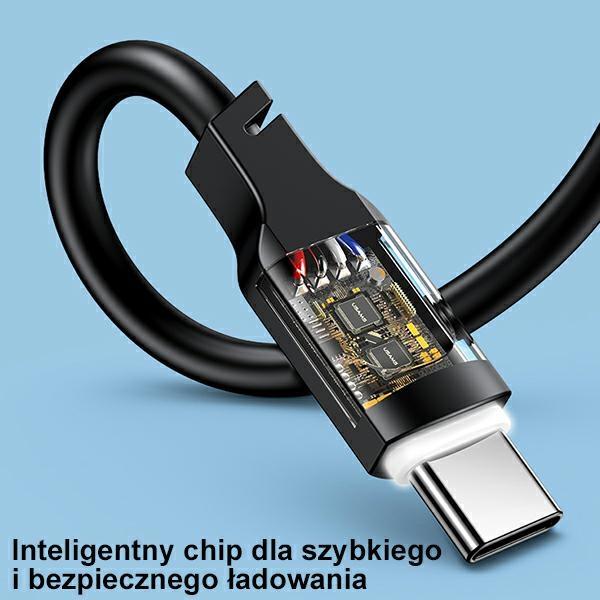 Usams Kabel Usb-C Na Usb-C 100W 1,2Mport Display Fast Charging  Lithe Series Biały/White Sj567Usb02 (Us-Sj567)