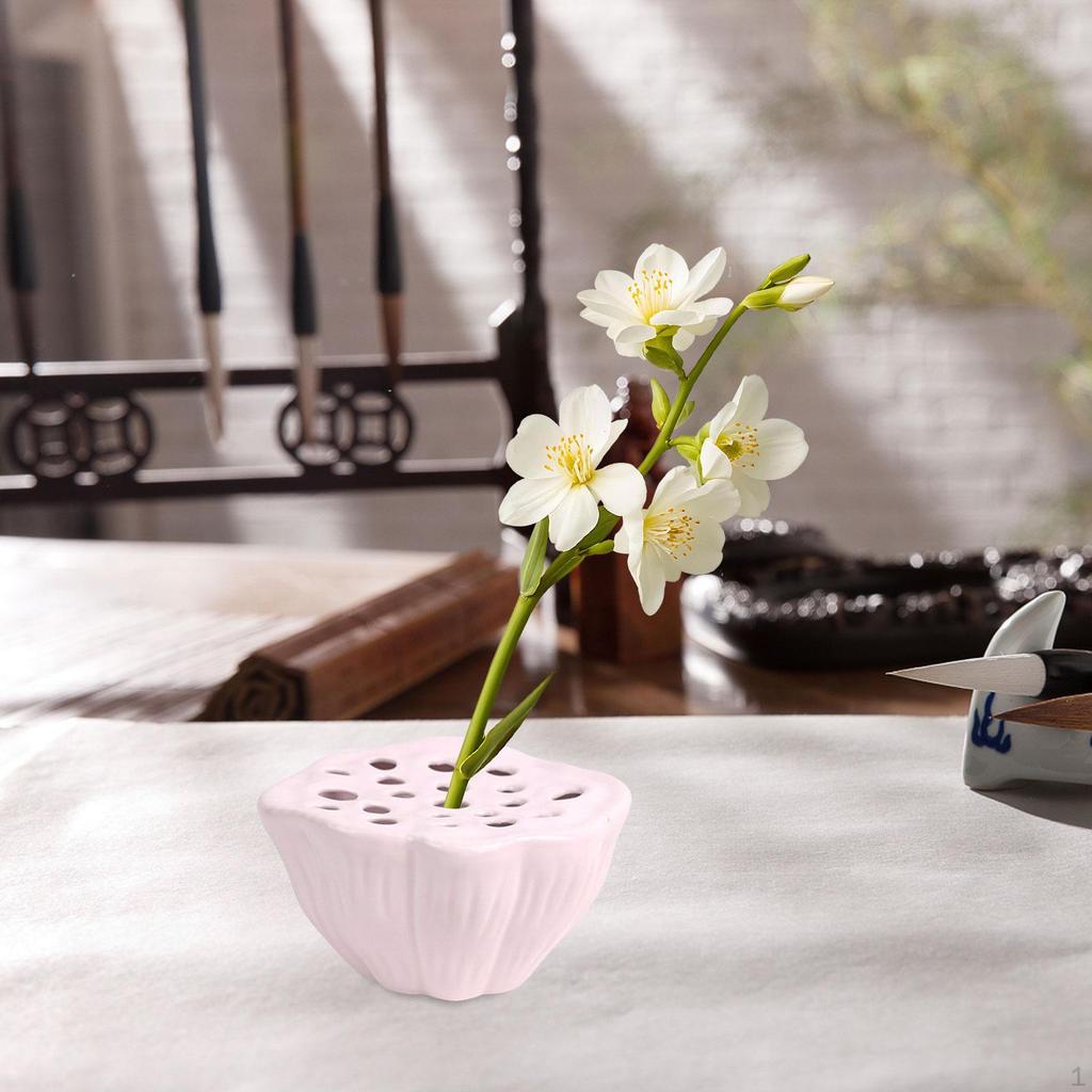 Arrangement of Flower Flowers Creative Floral Holder, Stable Ceramic Pot for Living Room,