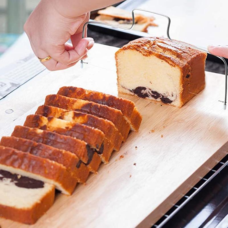 Cake Leveler Adjustable Stainless Steel Wire Cake Slicer Leveler Pizza Dough Cutter Trimmer Ktchen Accessories Baking Tools