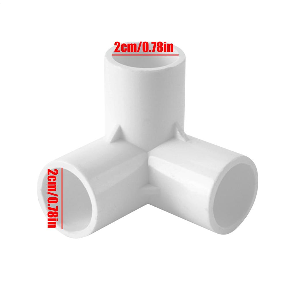 PVC Tee, Tee PVC Fittings | 3D Pipe Connections 3D 3-Way Square 5-Way White