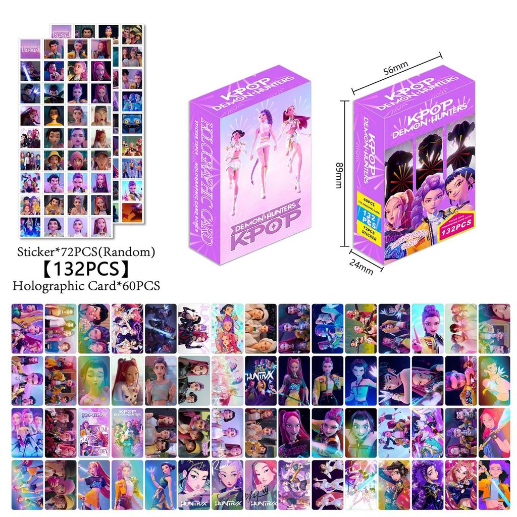 132 Double Sided HD Color Printed Photo Cards Of Anime Characters, Anime Peripheral Collection Cards, Stickers And Greeting Cards