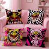 Luxury Japan Fashion H-Hysteric M-Mini Pillow Case Anti-dustmite Pillowcase Invisible Zipper Silky Short Plush Sofa Cushion Cove