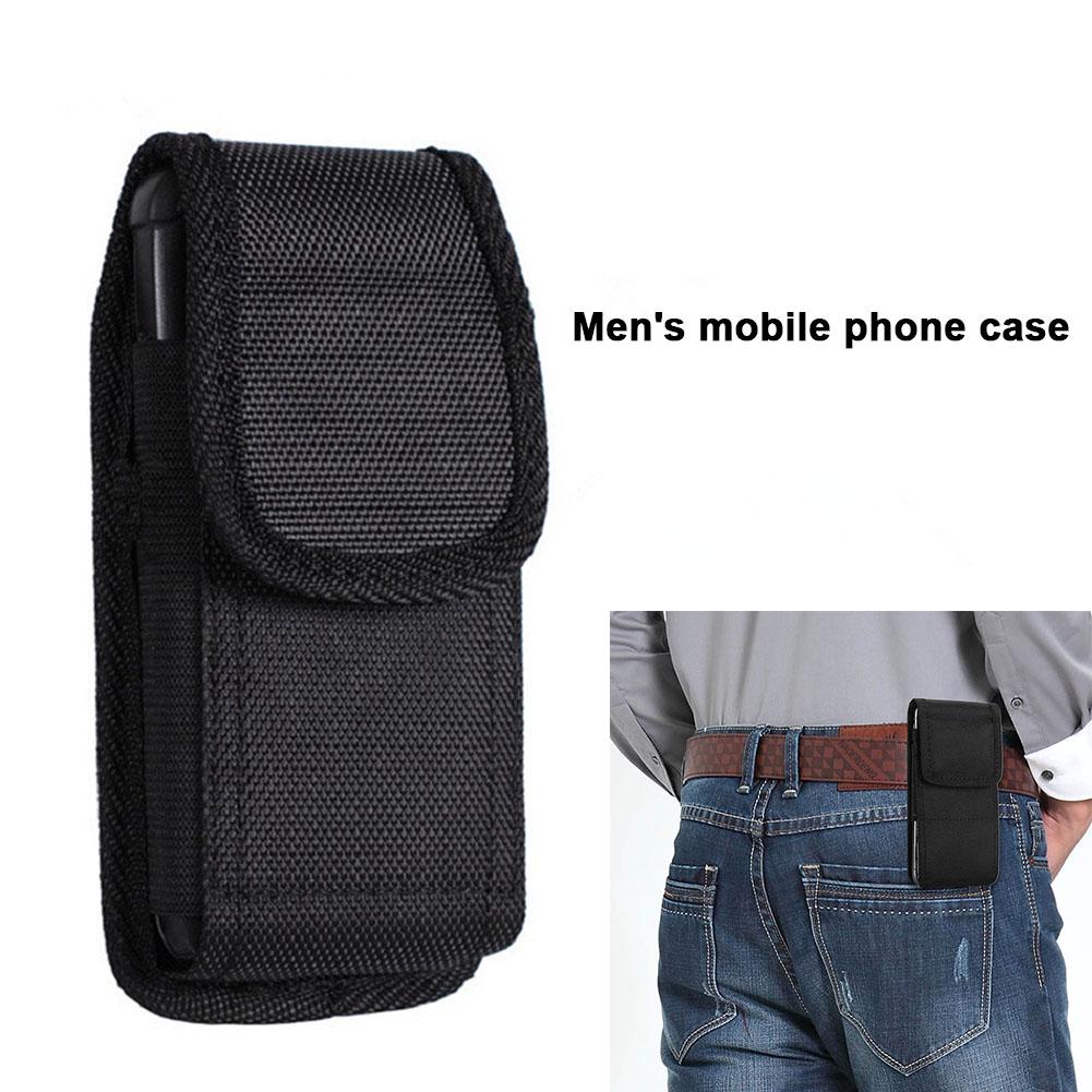 Universal Nylon Belt Hook Pouch Case Cover Holster Fasten Bag for Mobile Phones