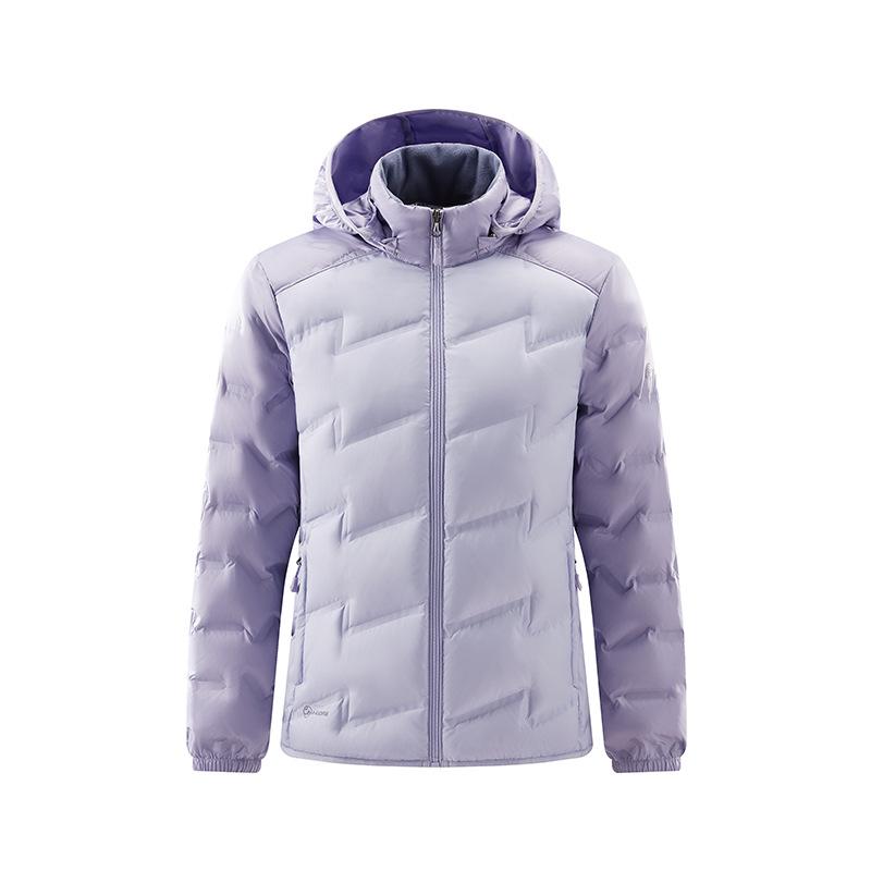 Men's & Women's Thickened Color Block Hooded Down Jacket - Autumn/Winter Outdoor Warm Outerwear