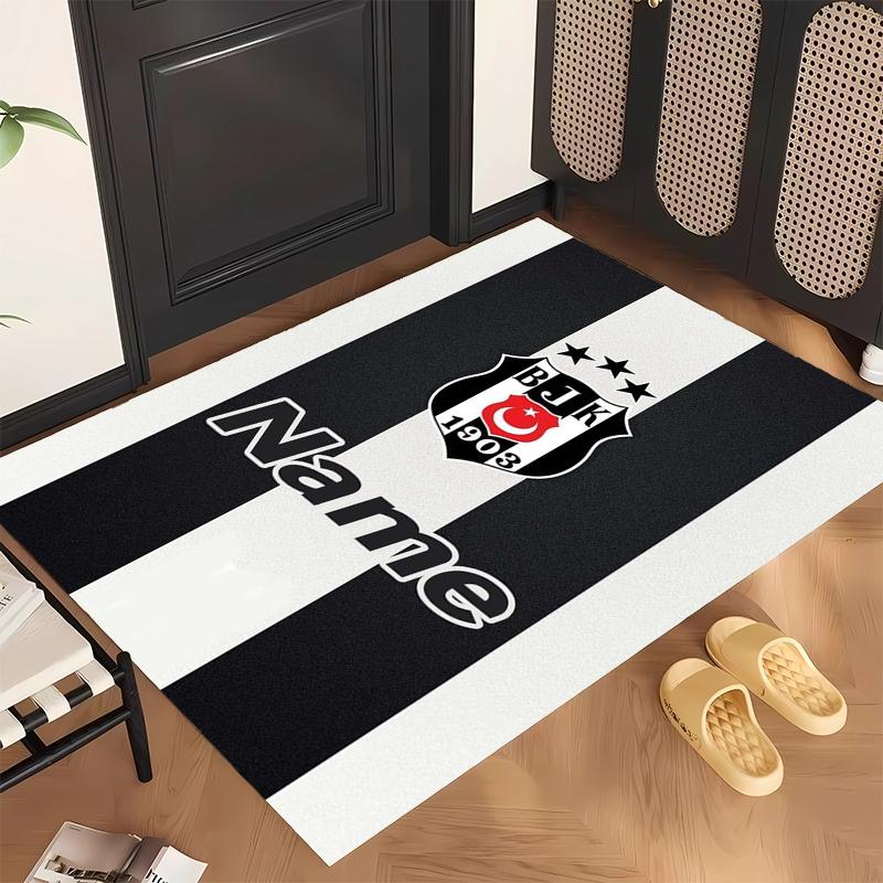 BJK FC (14) Personalized Name Office Carpet Stylish Decor for Living Room Bedroom Kitchen