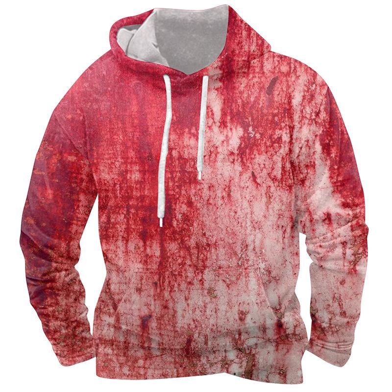 Frühling und Herbst Neuer Herren-Hoodie Halloween 3D-gedruckter Hoodie Herren Locker Lässig Langärmliger Sport-Hoodie Übergröße