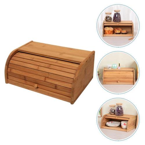 1 Stück Holz Küche Brotkasten Haushalt Aufbewahrungsbehälter Praktischer Lebensmittelbehälter Obst Aufbewahrungsbox Organizer für Küche | Flaschen, Gläser & Boxen