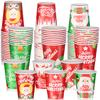 120 Packs Christmas Disposable Cups 9Oz Disposable Coffee Cups Christmas Paper Cups Hot Chocolate Cocoa Cup Christmas Party Supp