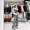 In-Stock 2025 Winter Slimming Welsh Plaid High-Waisted Drawstring Casual Pants
