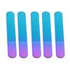 5Pcs Glass Fingernail Files Double Sided Physical Polishing Safe Simple Glass Nail File with Cases for Home Nai Salon