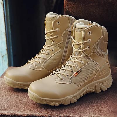 Fashion Desert Combat Boots Tactical Mens Boots Wear-resisting Training Shoes Waterproof Outdoor Hiking Men Ankle Boots Size 39-47
