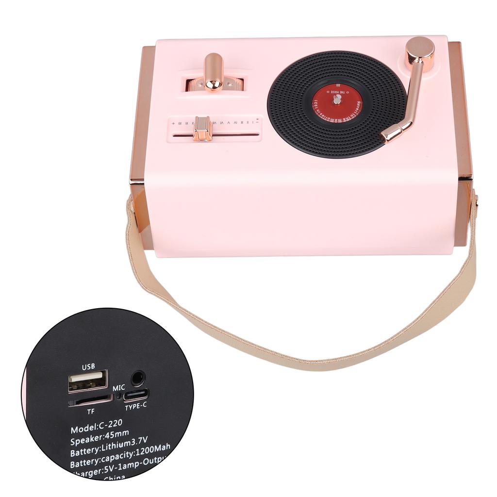 Retro Bluetooth Speaker Vintage Small Portable Bluetooth Speaker Supports Card USB Flash Drive for