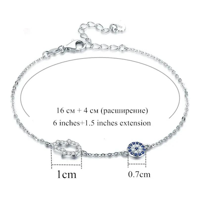 TONGZHE Mode Damarmband 925 Sterling Silver Hamsa Onda Ögat Armband Turkiet Smycken Handarmband För Kvinnor Pulseras 2020