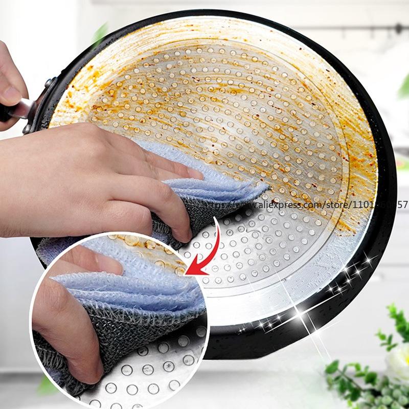 Bamboo Fiber Ant Cloth Kitchen And Household Cleaning Dishwashing And Pot Washing Non Stick Oil Dishwashing Towel