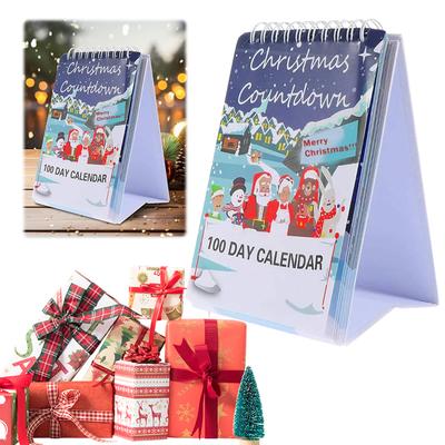 100 Day Christmas Countdown Calendar 2025 Christmas Tear Off Countdown Desk Calendar Standing Advent Calendar Xmas Decor Gifts