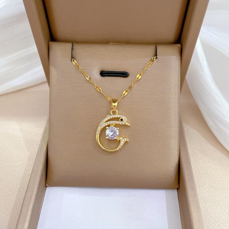 Collier à la mode pour femmes, en cuivre, Micro incrusté, en acier, Simple, maille rouge, chaîne de collier exquise