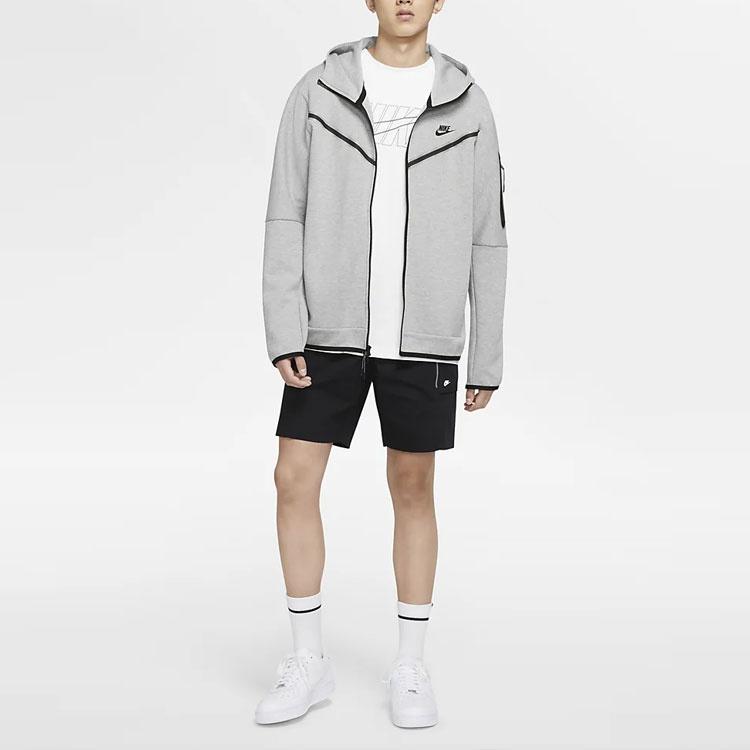 Nike Sportswear Tech Fleece Full-Zip Hoodie 'Heather Grey Black' Men's CU4489-063
