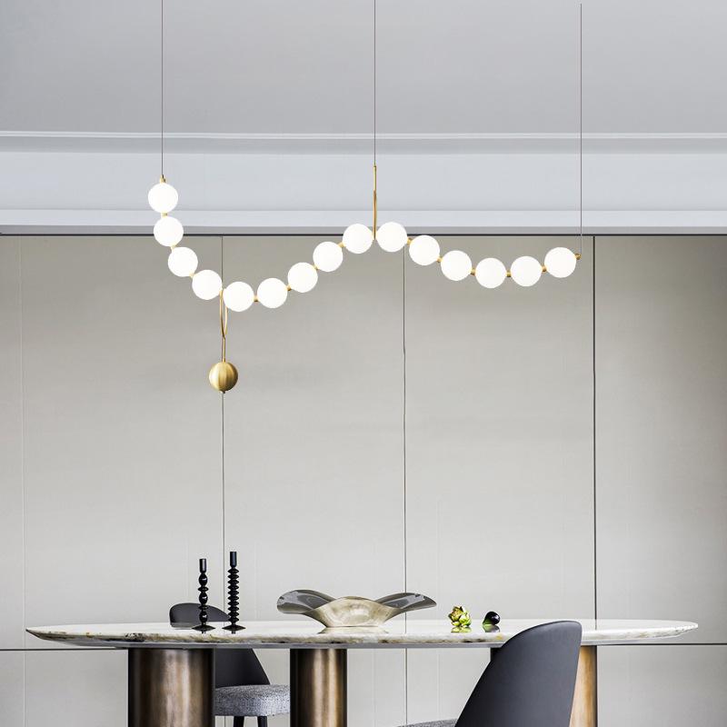 Modern Italian Minimalist Designer Chandelier - Luxury Copper Light for Dining, Bar, and Living Spaces