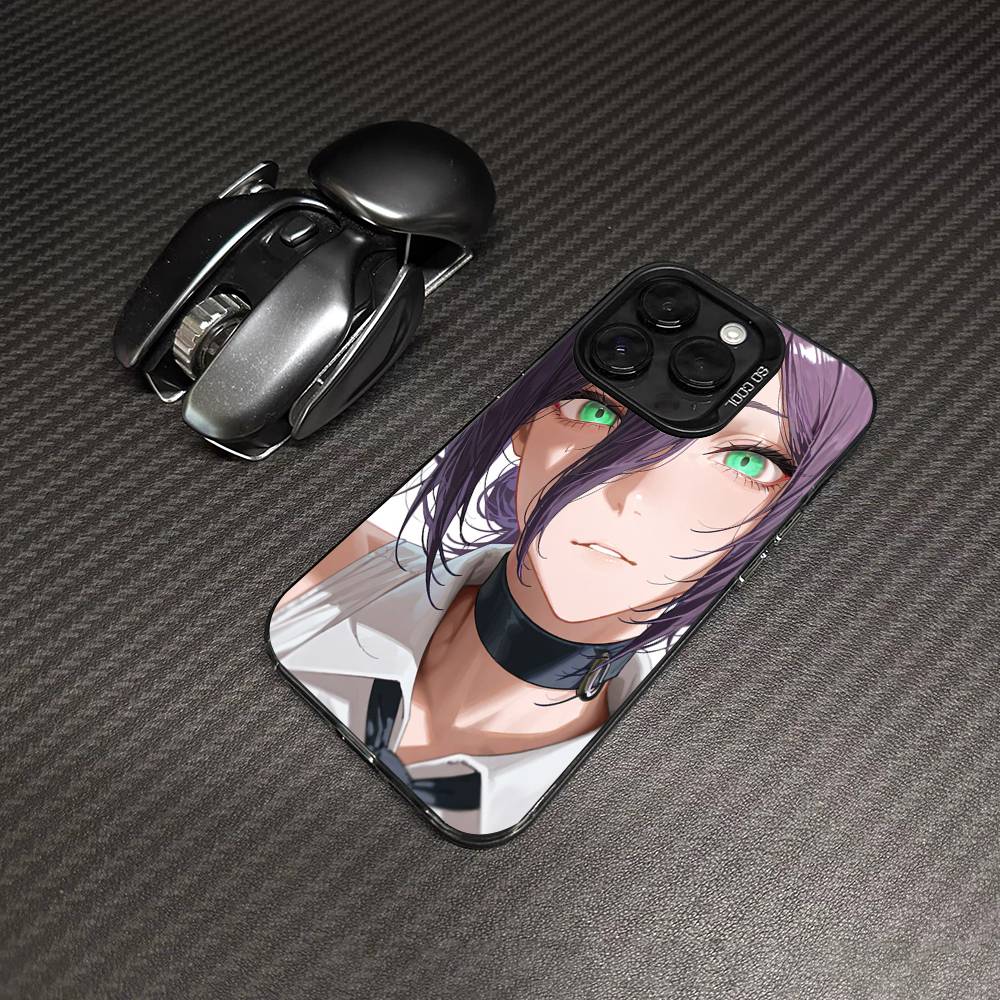 Anime Chainsaw Man Reze Arc Handyhülle Für IPhone 17 16 15 14 11 12 13 Pro Max Pro Plus Farbige Silberne Hülle
