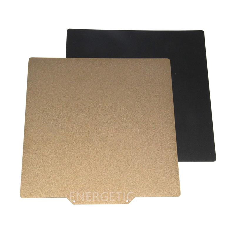 Double-Sided PEI Spring Steel Sheet for Anycubic Kobra 3D Printer, 230x230mm Double-sided spray gold