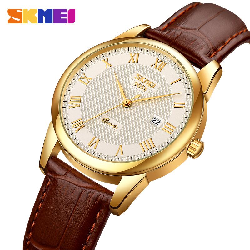 SKMEI 9058 Top Brand Couple Quartz Watch Date Watch Men's and Women's Fashion Leisure Waterproof Calendar Business Watch Reloj