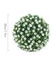 1 STK Plastic Bloemenbol Kunstbloemenbol 20cm Plantenbol met Eucalyptus Decoratieve Bollen voor Achtertuin Balkon Tuin Bruiloft en Huisdecoratie