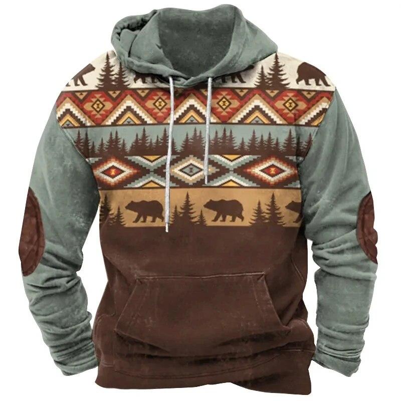 Vintage Autumn Sweetshirt 3D Vintage Hoodie Men/women Long Sleeve Fashion Hooded Men Fashion Kids Hoodie Y2K Men Coat Clothing
