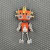Handmade Punk Robot Pendant Wooden Head Body Hammer Shovel Axe Microphone Badminton Racket Keychain Necklace Pendant