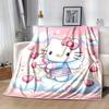 1pc. Hello Kitty Cupid Cloud Heart Print Blanket - Home Office Outdoor Gift Suitable for All Seasons (Ho
