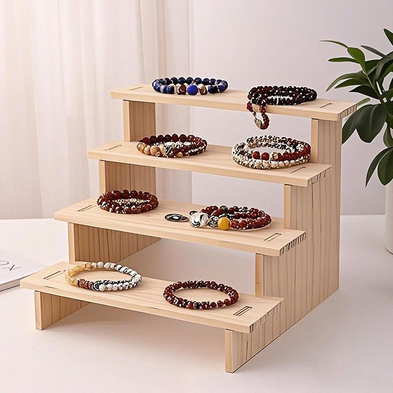 Wood Display Riser Wood Display Riser Stand For Dessert Figurines Conutertop Jewelry Display Riser Shelf Candy Figures Buffets
