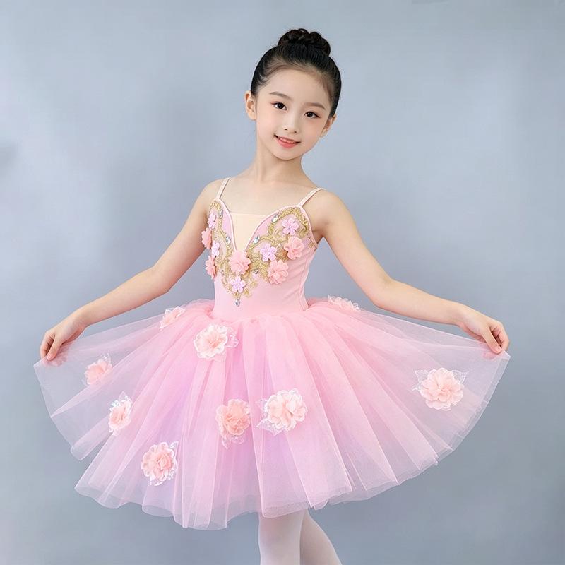 Costume da Bambina Rosa Lago dei Cigni Balletto Gonna-Pigiama