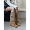 Thick-heeled Boots for Women But Over the Knee 2025 Autumn and Winter New Women's Boots Sleeve Pants Boots Square Head Boots High Heels