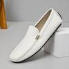 Fashion Italian Style Men's Penny Loafers Casual Leather Slip on Flats New Driving Shoes Non-Slip Sole Moccasins Handmade Business Shoes
