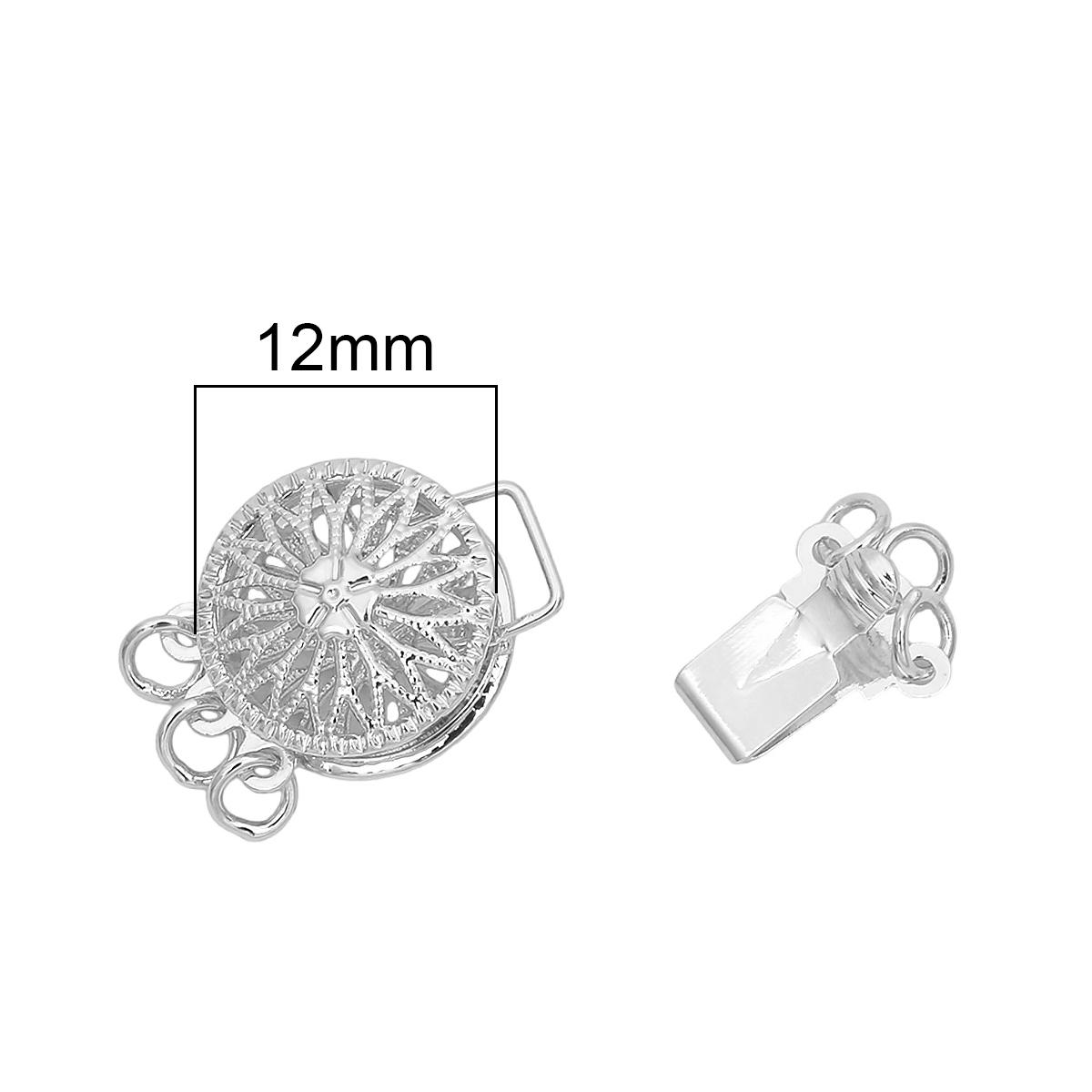 

Медная застежка Sumflowe, разъем для браслета, ожерелья, DIY ювелирных изделий, фурнитура 04 серебряный