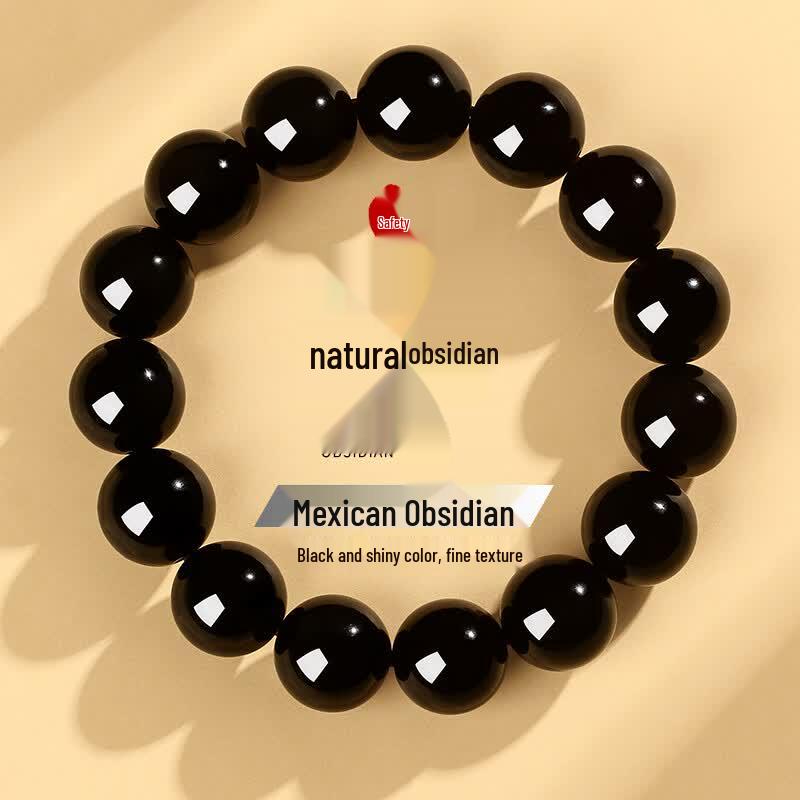 Natural Obsidian Lucky Charm Bracelet
