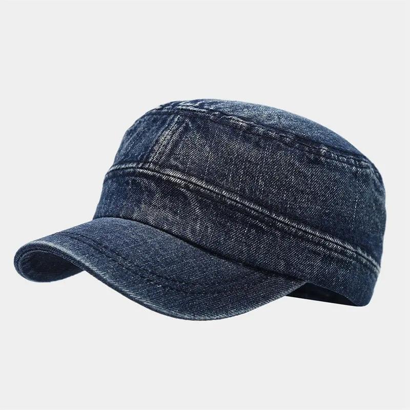 

Spring and Summer Cotton Print Baseball Cap Adjustable Outdoor Snapback Hats for Men and Women 291 8Y темно-синього кольору