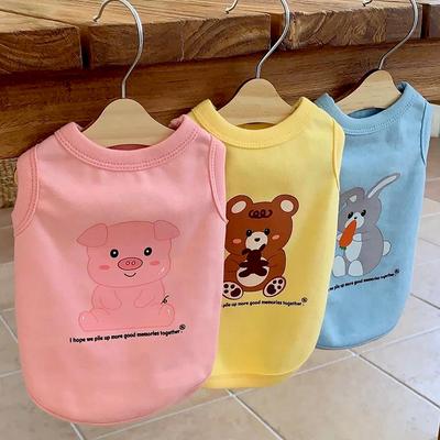 Pet Summer Thin Tank Top Teddy Bears Small Dog Cat Bomi Schnauzer Dog Clothes Breathable In Summer Puppy Vest