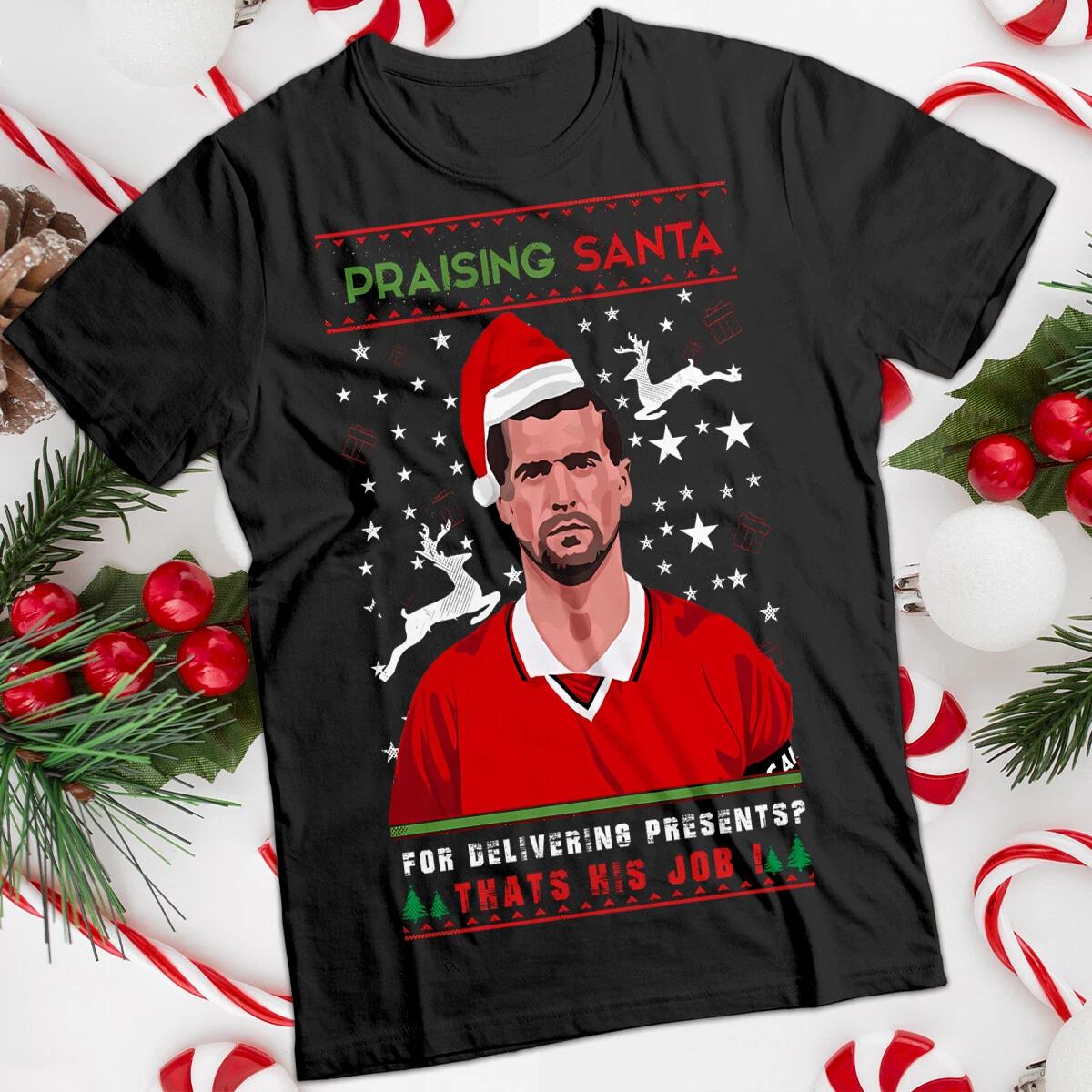 Grumpy Roy Keane Christmas T-Shirt Funny Ugly Mens and Womens Tee #MC 4XL
