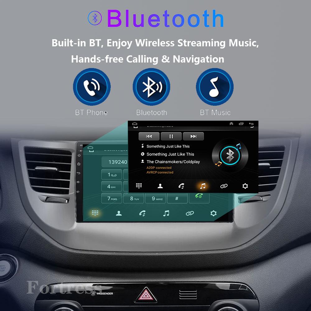 Fortress Voice Wireless CarPlay Android Auto Radio for Hyundai IX35 Tucson 3 2015 - 2018 4G Car Multimedia GPS 2din
