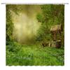 Tropical Jungle Landscape Shower Curtains Bathroom Decor Wild Animal Deer Parrot Toucan Leopard Home Bathtub Polyester Curtain