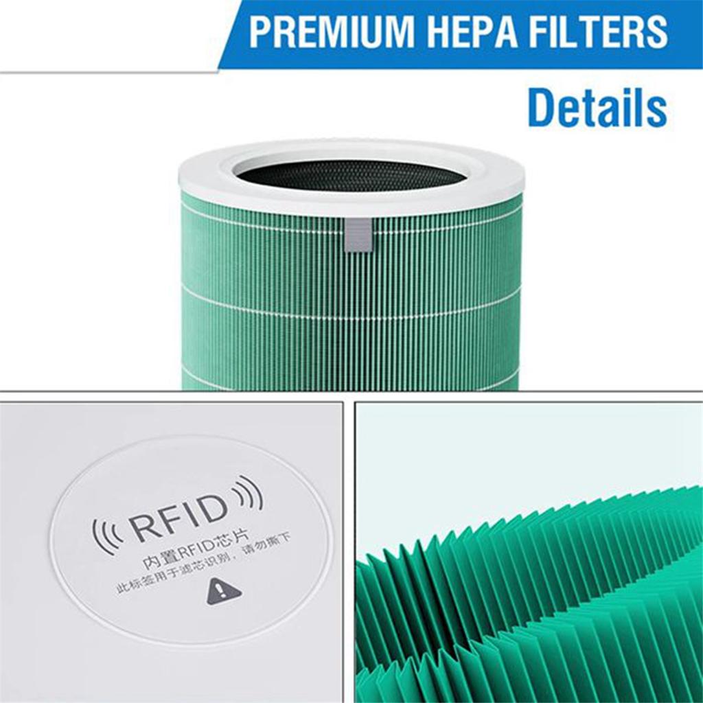 Pakaitinis Hepa filtras, skirtas Xiaomi Mi Mijia Air Purifier Pro H aktyvintosios anglies filtras žalias