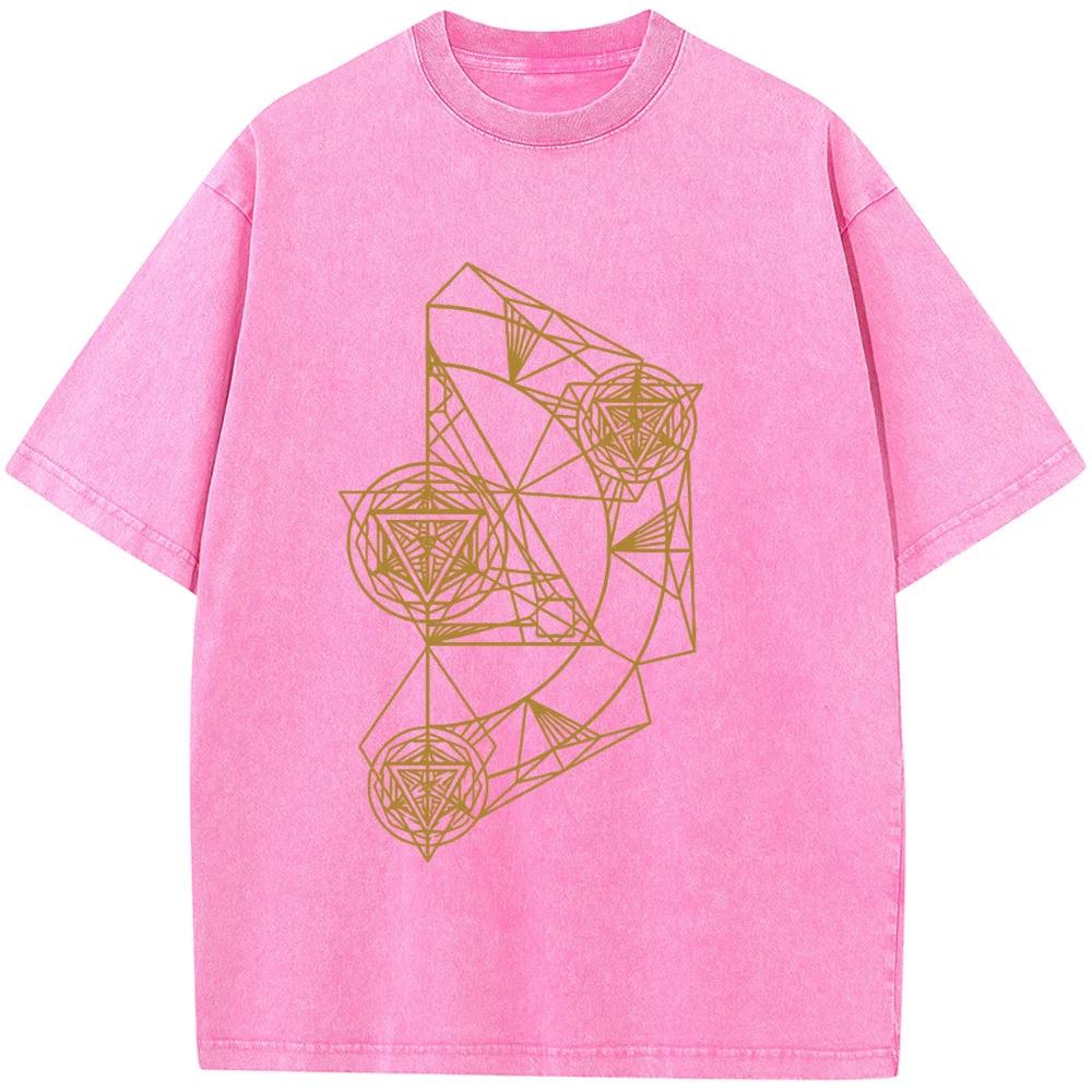 

Мужская геометрическая футболка с коротким рукавом 230 грамм высококачественной стираной состаренной футболки уличная одежда мужская стираная футболка 3XL