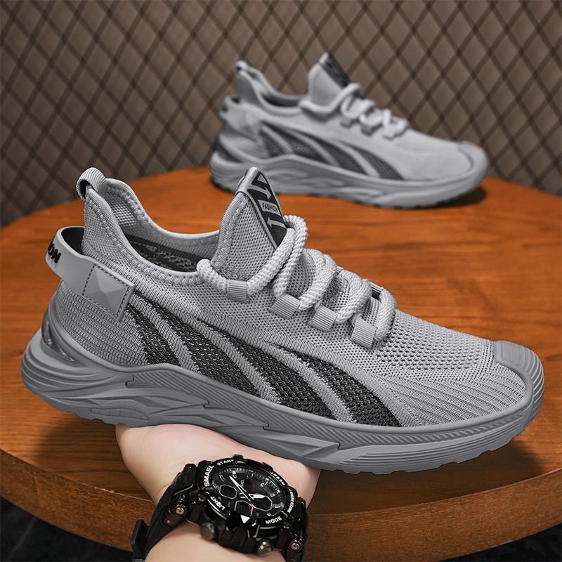 Fashion New Men's Casual Sports Shoes Breathable Fly Woven Casuals Running Shoe Outdoor Non-slip Wear-resistant Basketball Tennis Shoe