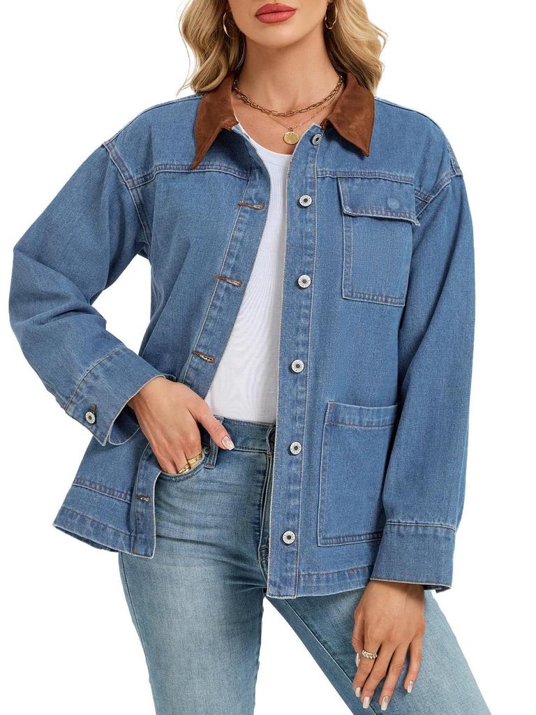 Vielseitige Patchwork-Denimjacke für Damen, Frühjahr/Herbst 2026