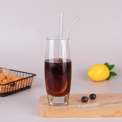 Paille à Boire Transparente Articles de Boisson Réutilisables Pailles en Verre Pour Verres à Boissons Avec Paille Pour Mug & Bouteille d'Eau & Thé à Bulles