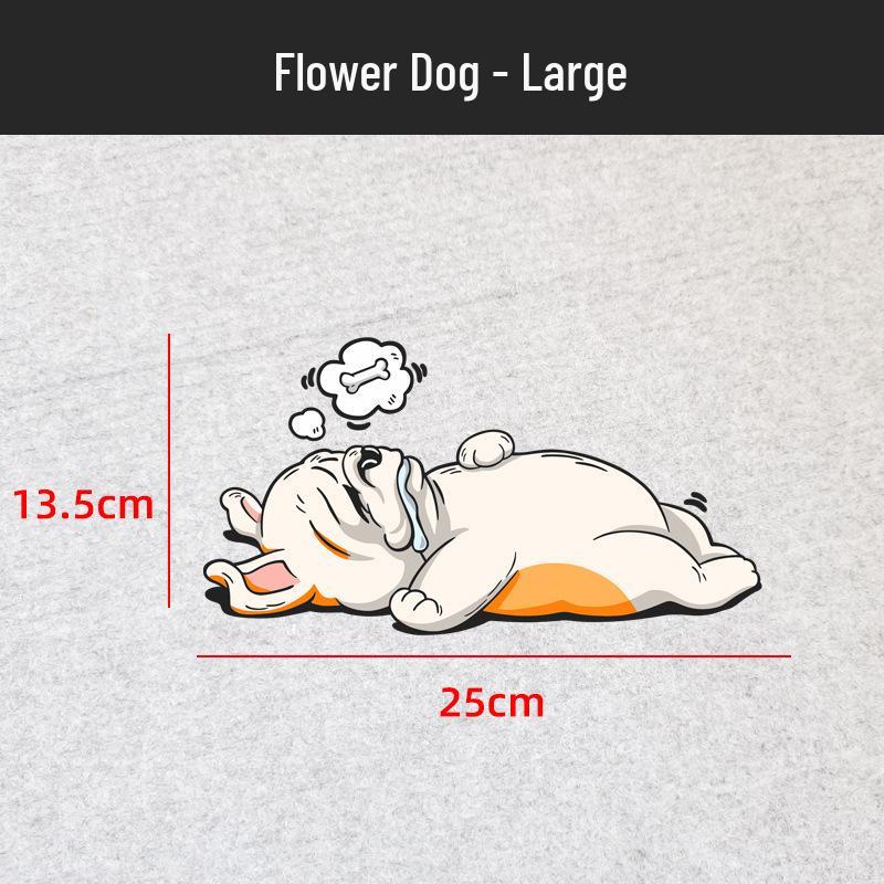 Reflective Husky Cartoon Dog Car & Motorcycle Scratch Cover Sticker
