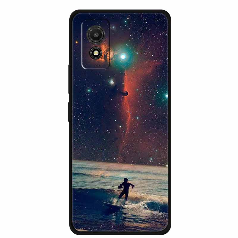 Phone Case For TCL 501 Case TCL501 Painted Cat Silicone Protective Cover for TCL 501 T433D 2024 Bumper Protector Fundas Coque
