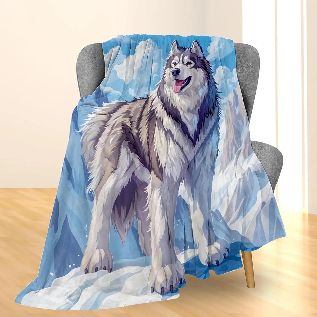Weißer Tiger Überwurf Dünne Decke Tiere Bedruckt Leicht für Sofa Heimdeko Geschenk für Löwen Tiger Elch Bären Hunde Katzen Liebhaber