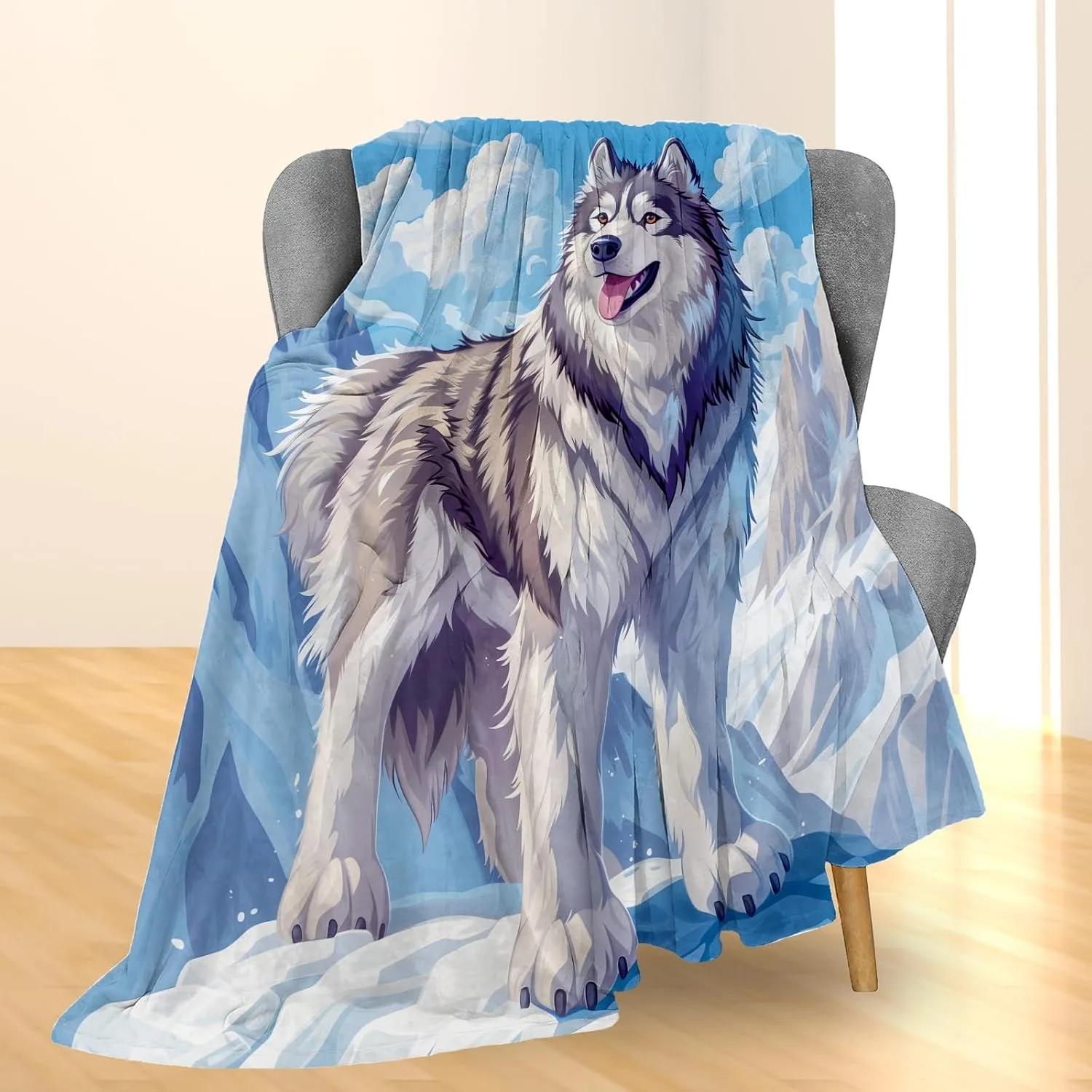 

White Tiger Throw Thin Blanket Animals Printed Lightweight for Couch Home Decor Gift for Lion Tiger Elk Bears Dogs Cats Lovers 75cmx90cm